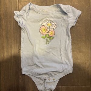 10 for $10 George Light Blue Floral 'Grow Kindness' Baby One-Piece